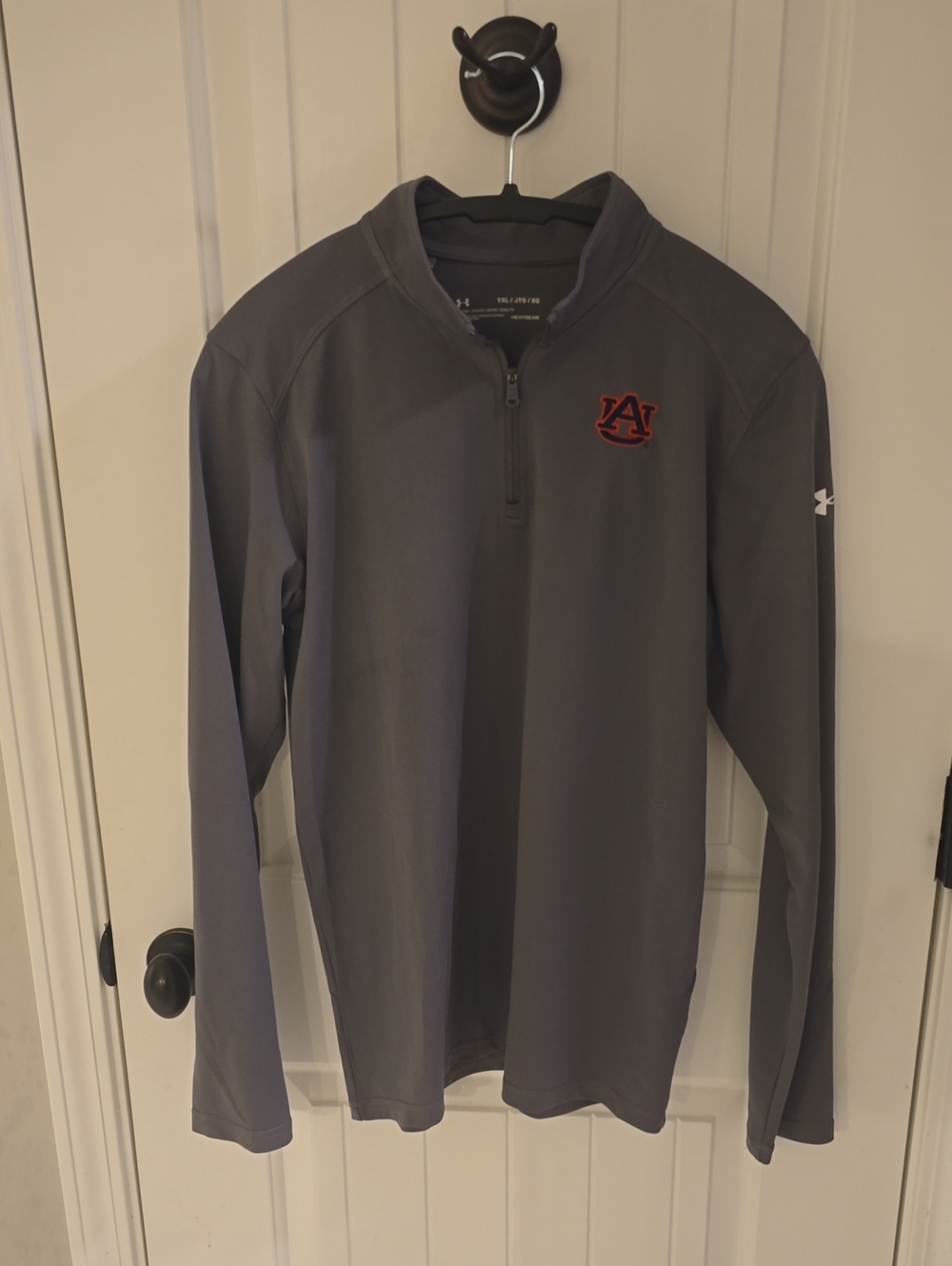 Under Armour Gray Lightweight Quarter-Zip with Auburn Logo